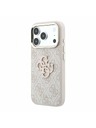 Guess Guess PU 4G Resin Metal Logo Stražnji poklopac za iPhone 18 Pro Max Pink
