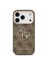 Guess Guess PU 4G Metal Logo Remen Stražnji poklopac za iPhone 18 Pro Max Brown