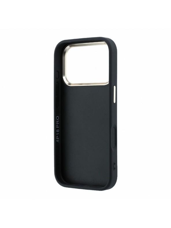 Guess Guess PU 4G Resin Metal Logo Stražnji poklopac za iPhone 18 Pro Max Black