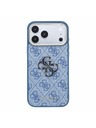 Guess Guess PU 4G Resin Metal Logo Stražnji poklopac za iPhone 18 Pro Max Blue
