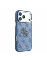 Guess Guess PU 4G Resin Metal Logo Stražnji poklopac za iPhone 18 Pro Max Blue
