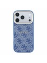 Guess Guess PU Leather 4G Gold Frame Embossed MagSafe Stražnji poklopac za iPhone 18 Pro Max Blue