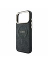Guess Guess PU Leather 4G Gold Frame Embossed MagSafe Stražnji poklopac za iPhone 18 Pro Max Black
