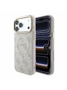 Guess Guess PU Leather 4G Gold Frame Embossed MagSafe Stražnji poklopac za iPhone 18 Pro Max Pink