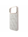 Guess Guess PU Leather 4G Gold Frame Embossed MagSafe Stražnji poklopac za iPhone 18 Pro Max Pink