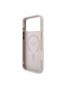 Guess Guess PU Leather 4G Gold Frame Embossed MagSafe Stražnji poklopac za iPhone 18 Pro Max Pink