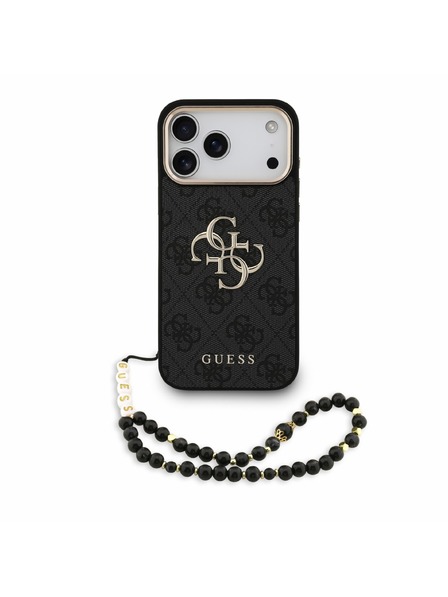 Guess Guess PU 4G Metal Logo Remen Stražnji poklopac za iPhone 18 Pro Max Black