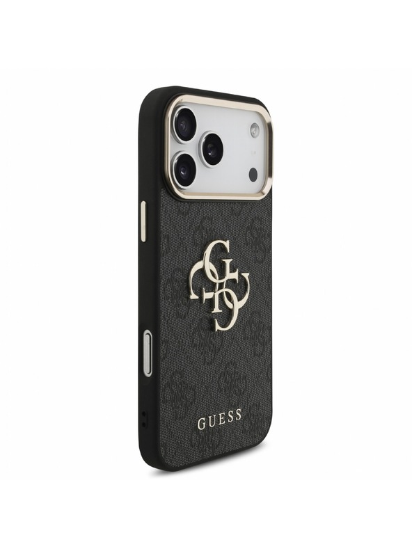 Guess Guess PU 4G Metal Logo Remen Stražnji poklopac za iPhone 18 Pro Max Black