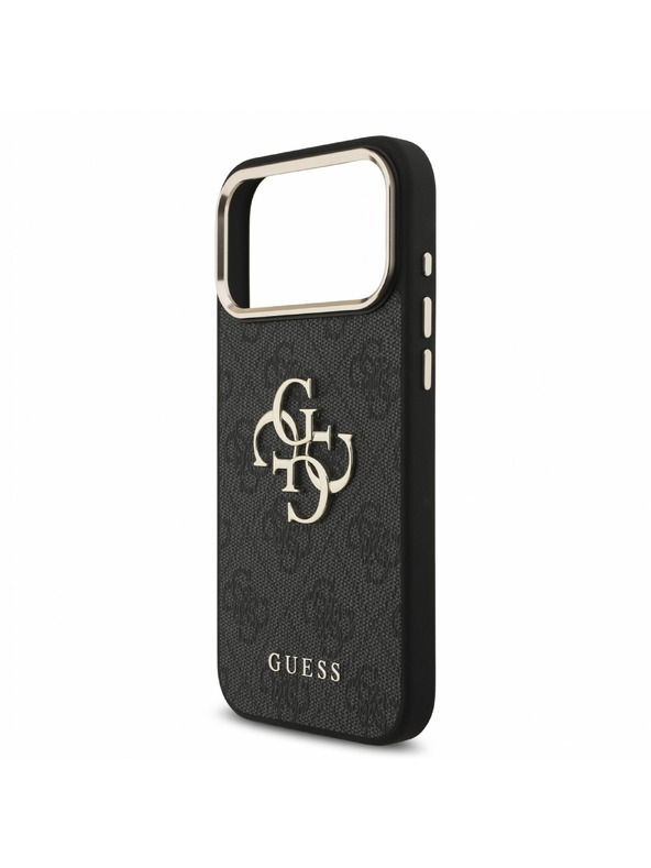 Guess Guess PU 4G Metal Logo Remen Stražnji poklopac za iPhone 18 Pro Max Black