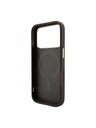 Guess Guess PU Leather 4G Gold Frame Embossed MagSafe Stražnji poklopac za iPhone 18 Pro Max Brown
