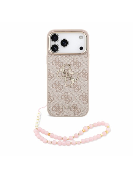 Guess Guess PU 4G Metal Logo Remen Stražnji poklopac za iPhone 18 Pro Max Pink