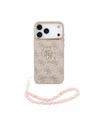 Guess Guess PU 4G Metal Logo Remen Stražnji poklopac za iPhone 18 Pro Max Pink