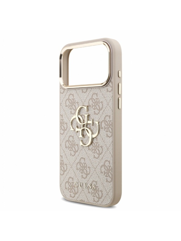 Guess Guess PU 4G Metal Logo Remen Stražnji poklopac za iPhone 18 Pro Max Pink