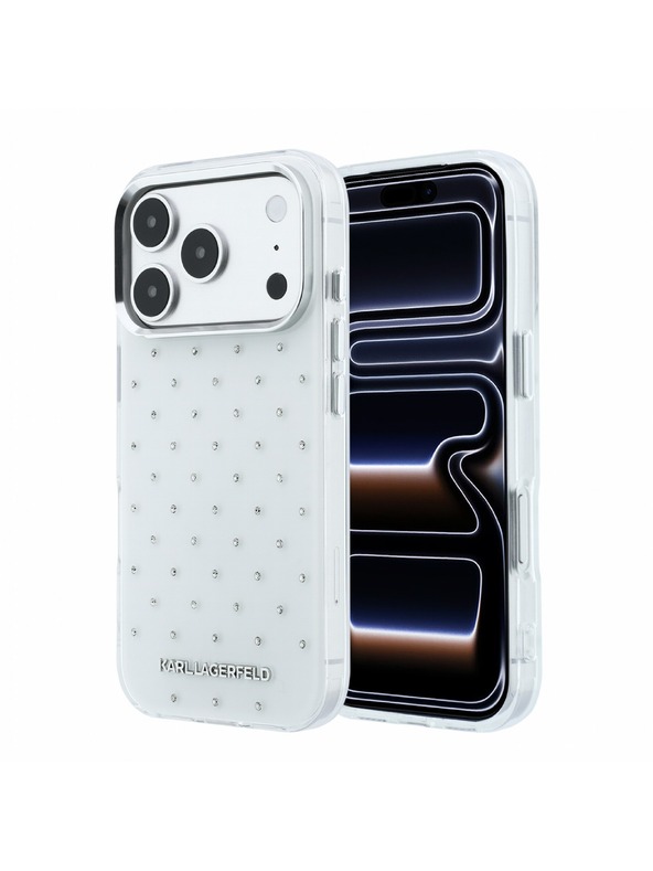 Karl Lagerfeld Karl Lagerfeld IML Rhinestones Allover Magsafe Stražnji poklopac za iPhone 18 Pro Max White