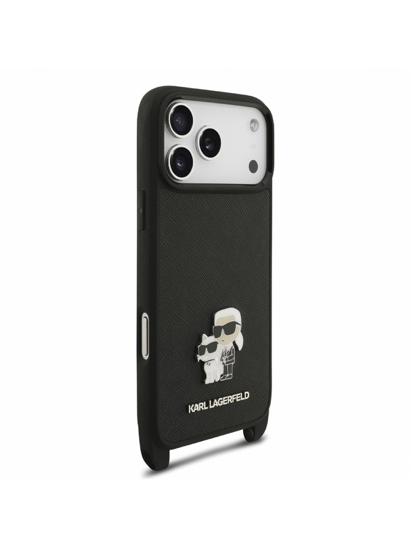 Karl Lagerfeld Karl Lagerfeld Saffiano Crossbody Remen Karl and Choupette Poklopac za iPhone 18 Pro Max Black