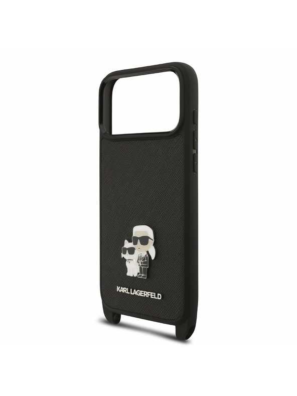 Karl Lagerfeld Karl Lagerfeld Saffiano Crossbody Remen Karl and Choupette Poklopac za iPhone 18 Pro Max Black