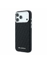 Karl Lagerfeld Karl Lagerfeld PU Grained Allover Semi Wrap Magsafe Stražnji poklopac za iPhone 18 Pro Max Black