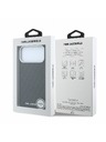 Karl Lagerfeld Karl Lagerfeld PU Grained Allover Semi Wrap Magsafe Stražnji poklopac za iPhone 18 Pro Max Black