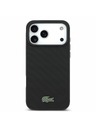 Lacoste Lacoste PVC Iconic Petit Pique Metal Logo MagSafe Stražnji poklopac za iPhone 18 Pro Max Black