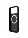 Lacoste Lacoste PVC Iconic Petit Pique Metal Logo MagSafe Stražnji poklopac za iPhone 18 Pro Max Black