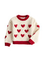 Marks & Spencer Pulover sa hakom vezenim uzorkom srca (2–8 godina) Marks & Spencer kremasta