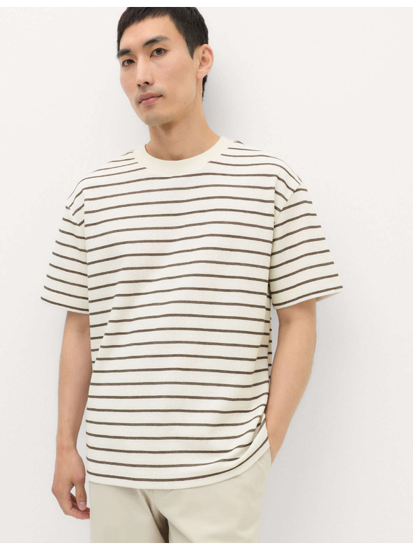 Marks & Spencer Breton majica sa teksturom i visokim udjelom pamuka Marks & Spencer smeđa
