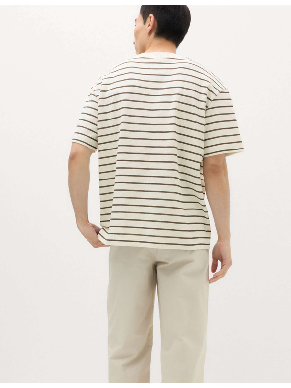Marks & Spencer Breton majica sa teksturom i visokim udjelom pamuka Marks & Spencer smeđa