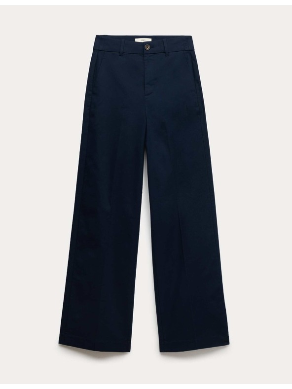 Marks & Spencer Chino hlače sa širokim nogavicama i visokim udjelom pamuka Marks & Spencer mornarsko plava