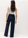 Marks & Spencer Chino hlače sa širokim nogavicama i visokim udjelom pamuka Marks & Spencer mornarsko plava