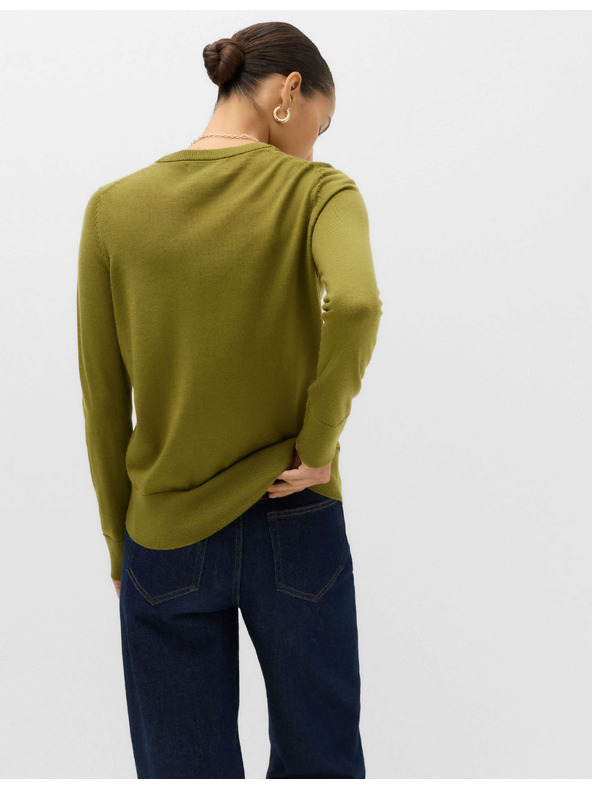 Marks & Spencer Pulover sa V izrezom od čiste merino vune Marks & Spencer zelena