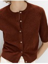 Marks & Spencer Skraćeni cardigan sa dugmadima sprijeda i zračnim prđom Marks & Spencer smeđa