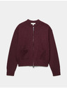 Marks & Spencer Pleteni bomber cardigan na rajsferšlus Marks & Spencer crvena