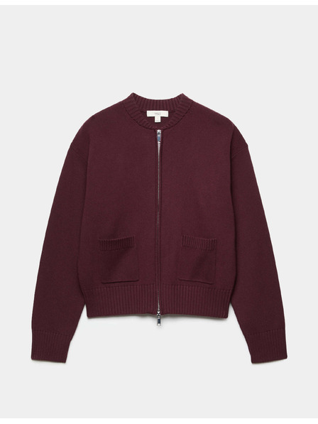 Marks & Spencer Pleteni bomber cardigan na rajsferšlus Marks & Spencer crvena