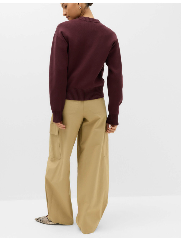 Marks & Spencer Pleteni bomber cardigan na rajsferšlus Marks & Spencer crvena