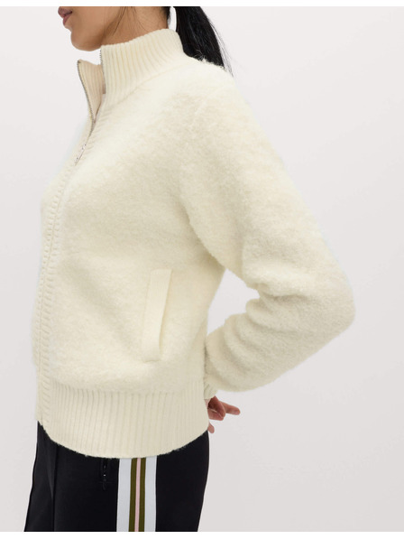 Marks & Spencer Bomber cardigan sa stojećim ovratnikom od bukleta i vune Marks & Spencer kremasta