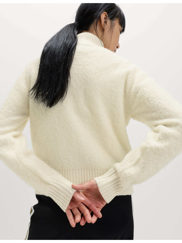 Marks & Spencer Bomber cardigan sa stojećim ovratnikom od bukleta i vune Marks & Spencer kremasta