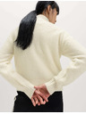 Marks & Spencer Bomber cardigan sa stojećim ovratnikom od bukleta i vune Marks & Spencer kremasta