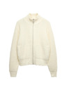 Marks & Spencer Bomber cardigan sa stojećim ovratnikom od bukleta i vune Marks & Spencer kremasta