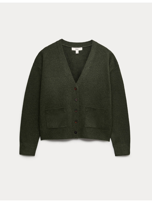 Marks & Spencer Cardigan sa dugmadima od zračnog pređa sa V izrezom Marks & Spencer zelena