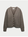 Marks & Spencer Cardigan sa dugmadima od zračnog pređa sa V izrezom Marks & Spencer smeđa