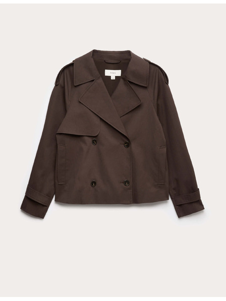 Marks & Spencer Kratka trench jakna od čiste pamuka Marks & Spencer smeđa