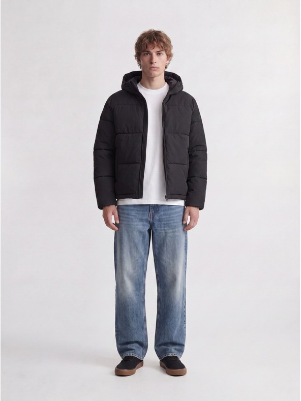 Jack & Jones JJGALAXY zimska muška prešivana jakna black