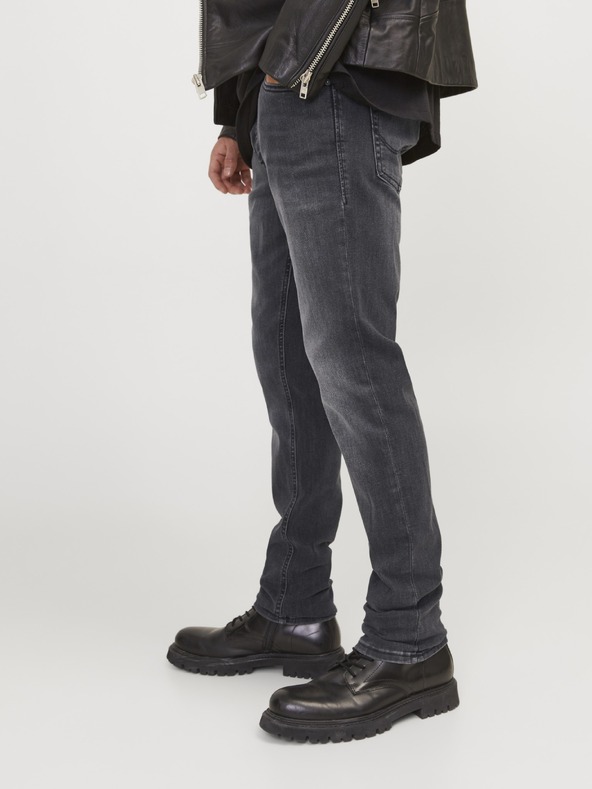 Jack & Jones JJIGLENN muske crne slim fit traperice