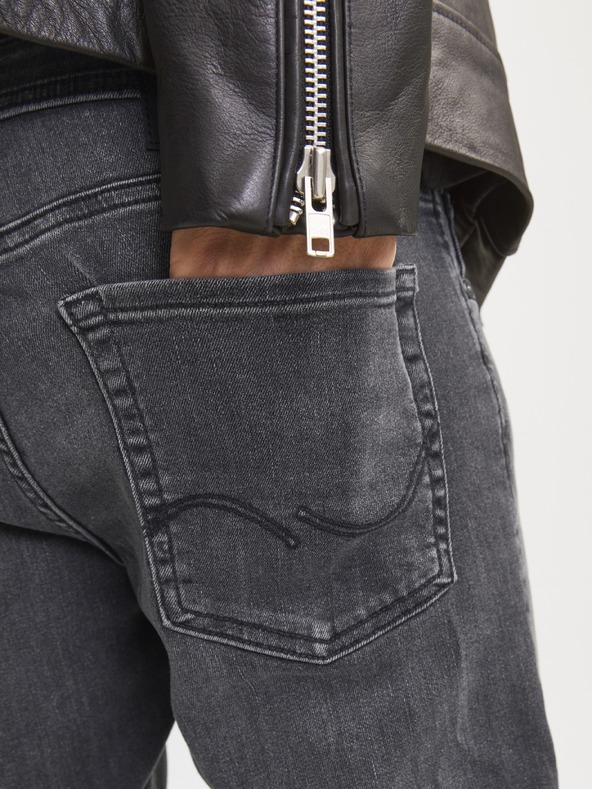 Jack & Jones JJIGLENN muske crne slim fit traperice