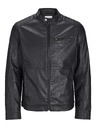 Jack & Jones JJEDYLAN crna muska kozna jakna
