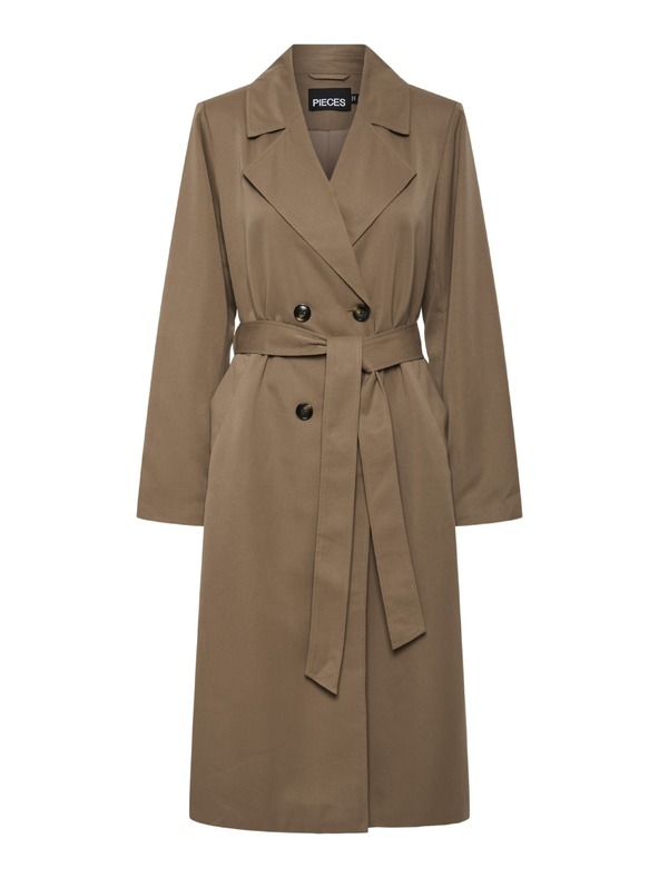 Pieces Smeđa zenski trench coat SCARLETT