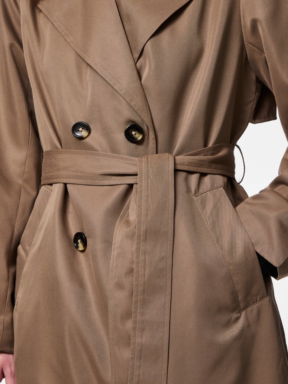 Pieces Smeđa zenski trench coat SCARLETT
