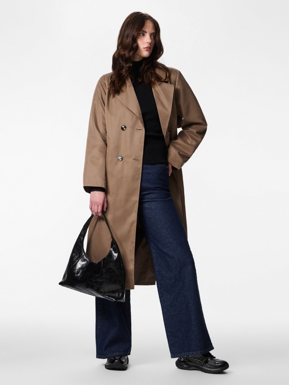 Pieces Smeđa zenski trench coat SCARLETT