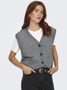 Jacqueline de Yong Kardigan bez rukava SUPER grey melange