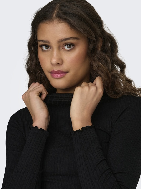 Jacqueline de Yong Majica s dugim rukavima FRANSISKA crna